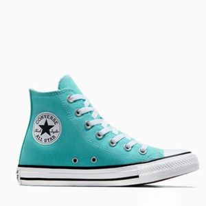 Converse All-Star Aqua high top shoes, lightly worn, size men’s 4, women’s 6